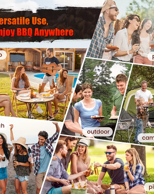 Offset Charcoal Grill Smoker Multi-Purpose Barrel BBQ Grill, Outdoor Cooking Grill for Backyard Camping, Ideal Father’s Day Gift for Men