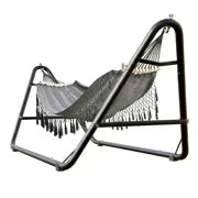 600 Lbs Heavy Duty Outdoor Hammock with Stand, Anti-Rollover Stable Frame, Safe Swing Bed for Backyard Patio Camping
