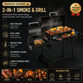  High Configuration: 2-in-1 Offset Smoker Grill