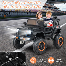 OLAKIDS 24V 2 Seater Kids Ride On Jeep Car, 2WD/4WD Switchable Electric Toy Vehicle with Remote Control